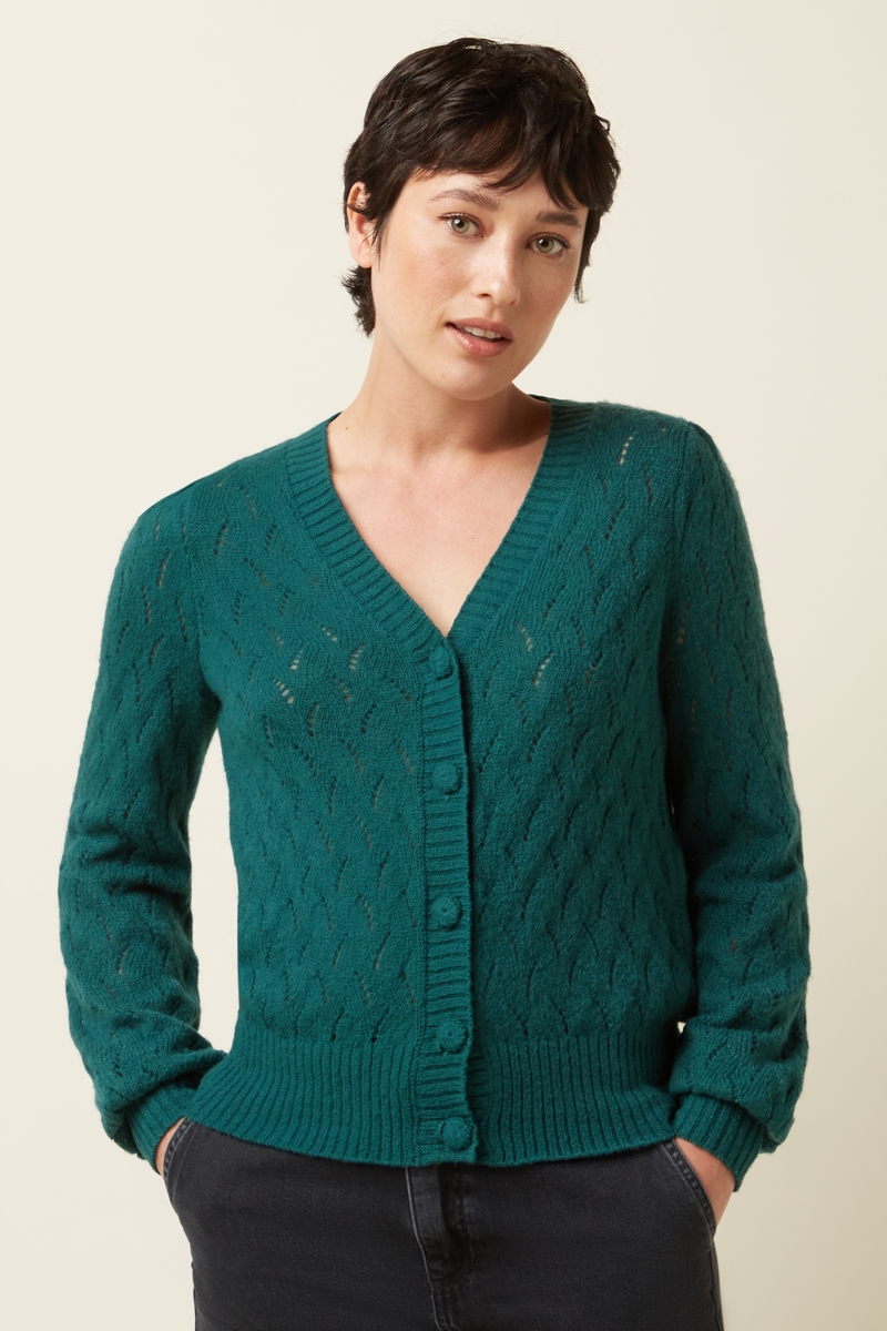 Cardi V Farfalle Groen