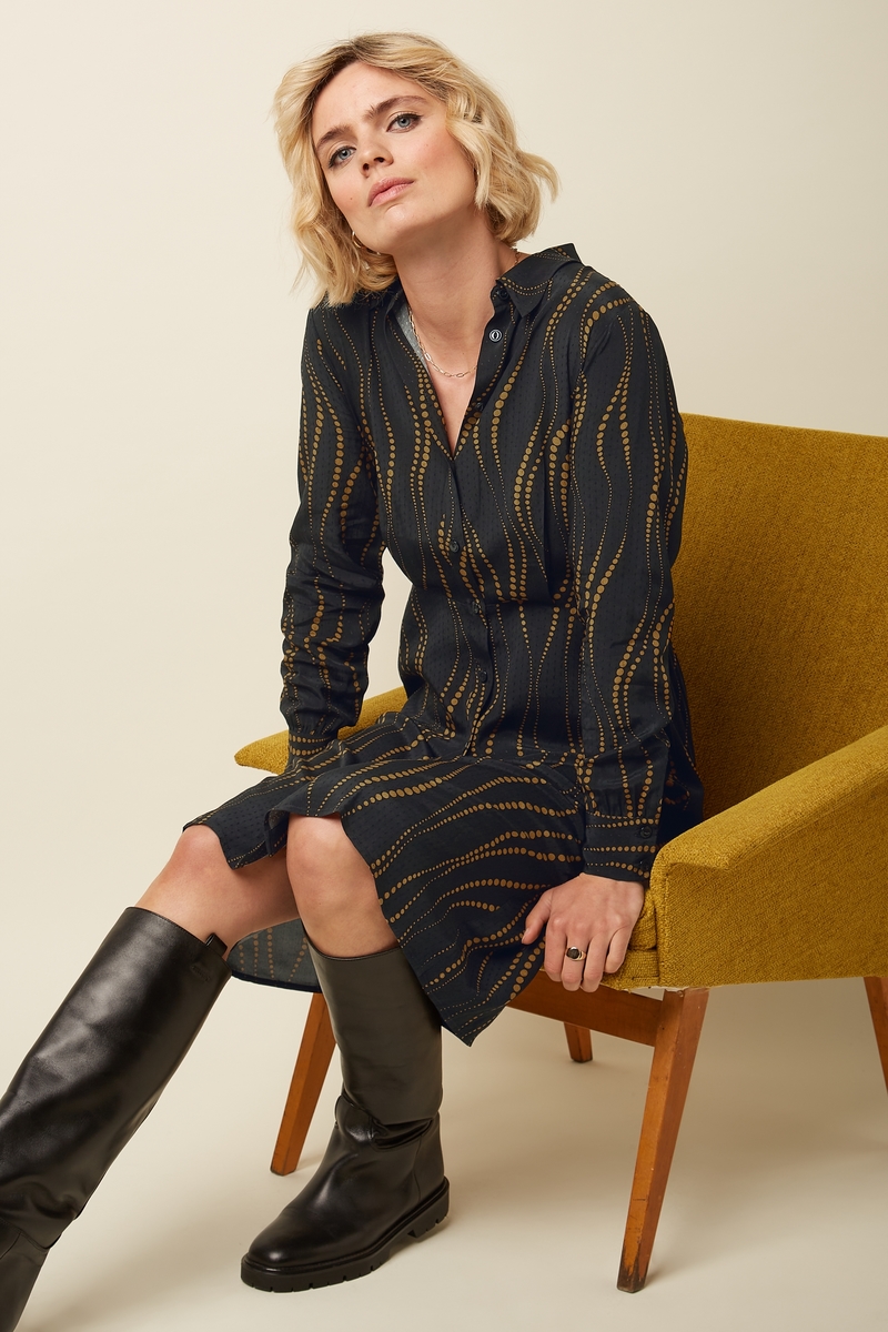 Mina Kleedje Twirl Zwart