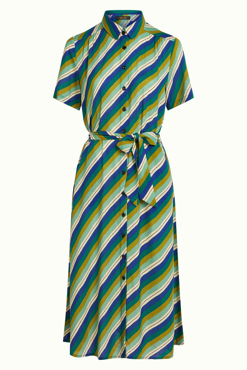 Olive Midi Kleedje Cliff Mazarine