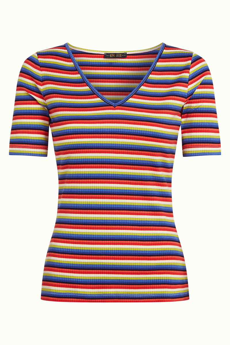 Carice V Top Samul Stripe Bluing