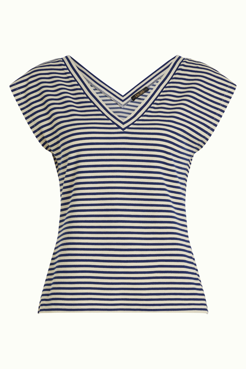 Double V Top Mariniere Blauw