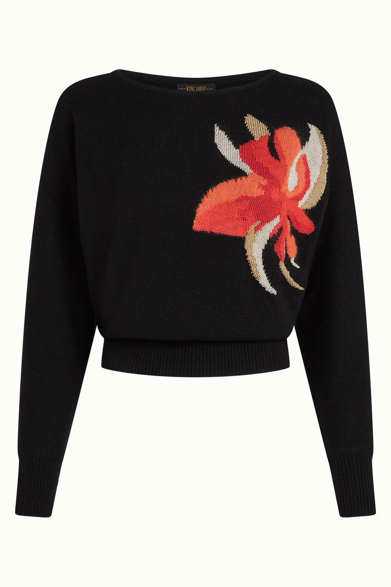 Valentina Top Rime Zwart