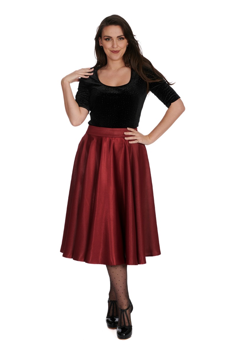 Hazel Satin Rok Rood