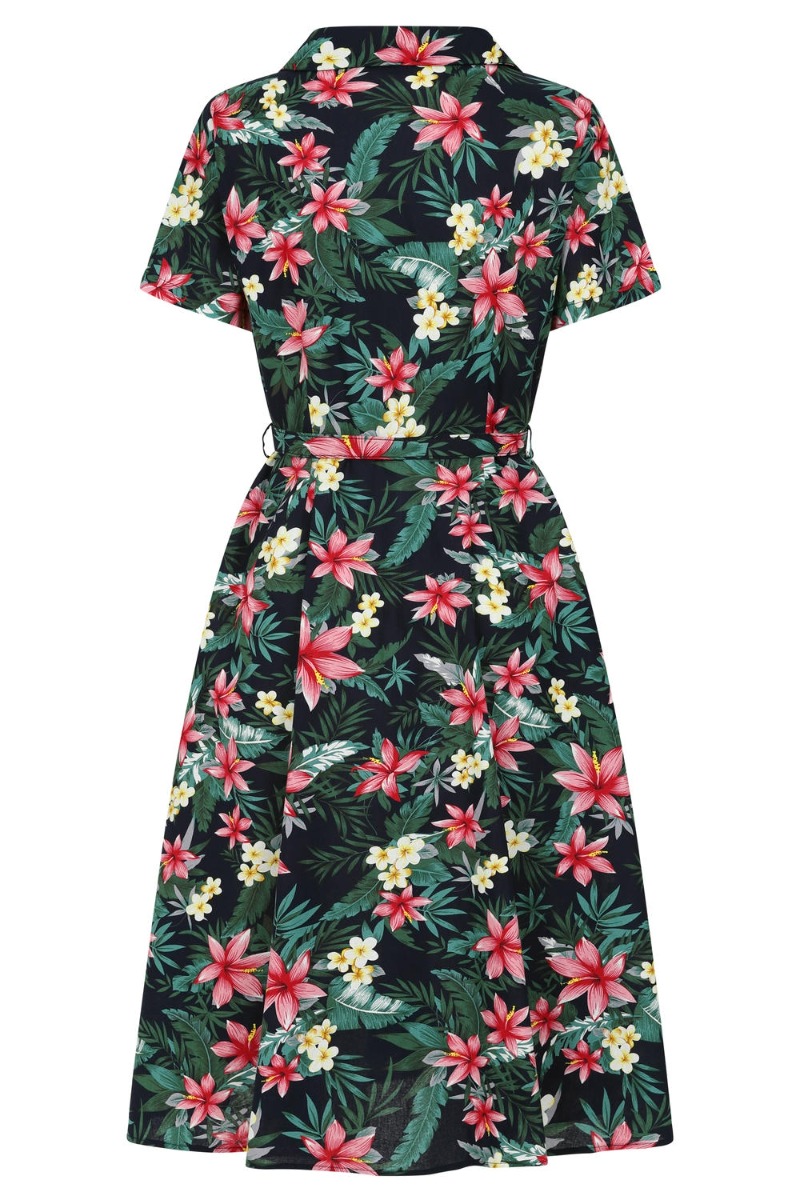 Kate Tropical Kleedje Navy