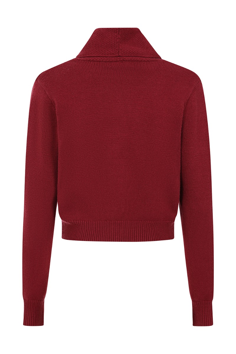 Violet Cardigan Burgundy