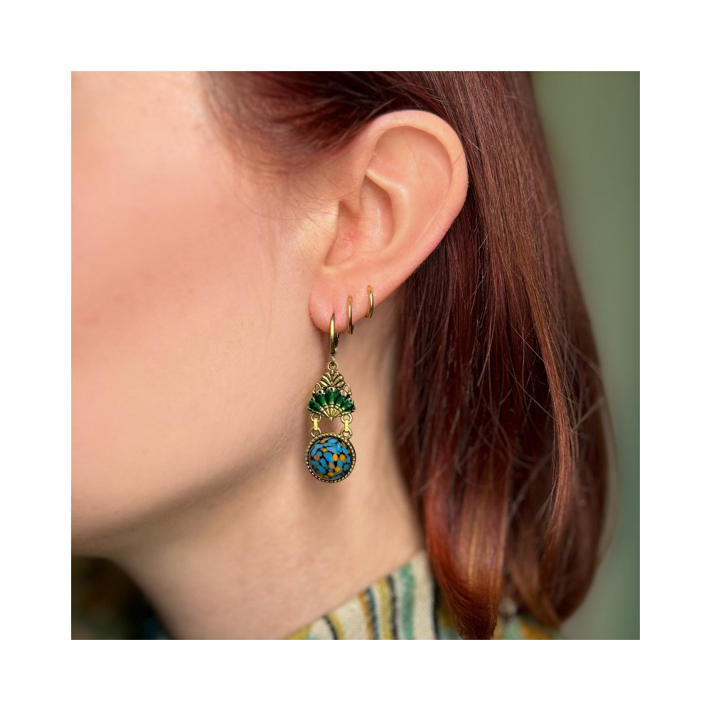 Alice Earrings Blauw Glass