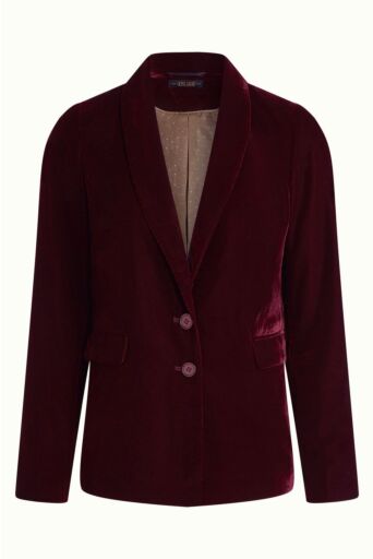 Brooke Blazer Gamine Velvet Bordeauxrood
