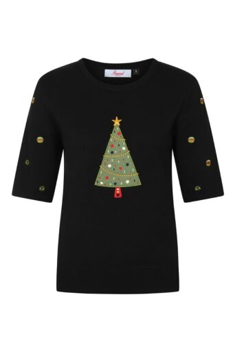 Scandi Tree Holliday Cheer Truitje Zwart