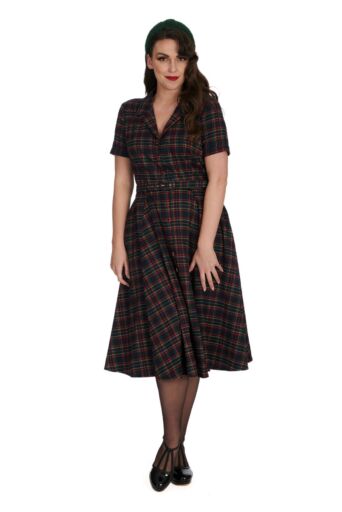 Merry Hollydays Button Collar kleedje Blauw