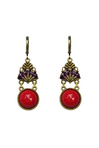 Alice Earrings Purple Red