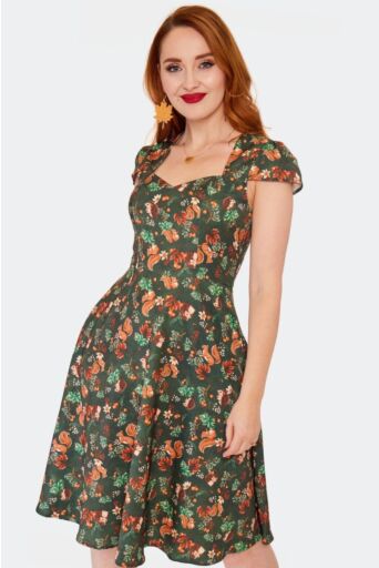 Woodland Flare Kleedje Groen