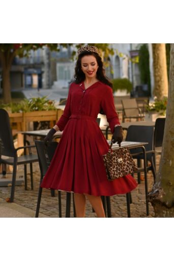 Lucille shirt waister kleedje Wijn