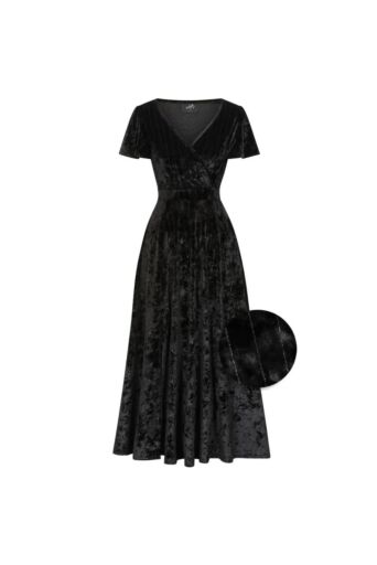 Lyra maxi Kleedje Glitter Velvet zwart