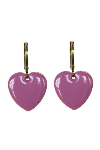 Mauve Hartjes Oorbellen Goud