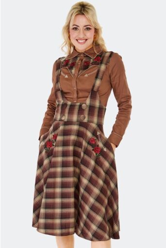 Western Plaid Flare Rok