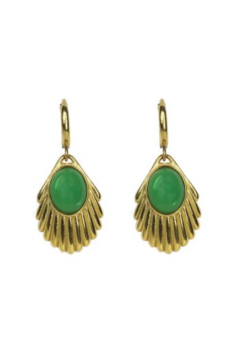 Venus Emerald Earrings goud