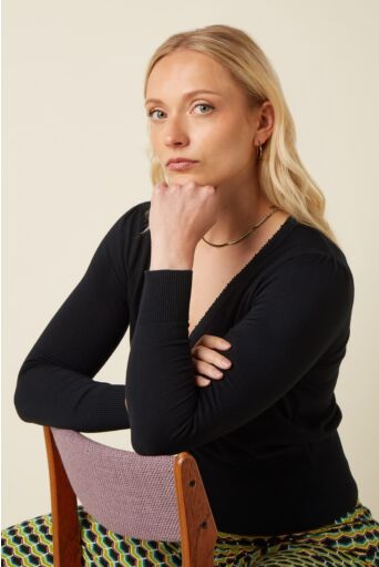 Cardigan V Cocoon Zwart