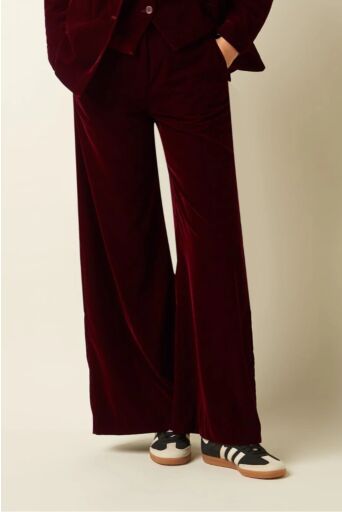 Peppa Broek Gamine Velvet Bordeauxrood
