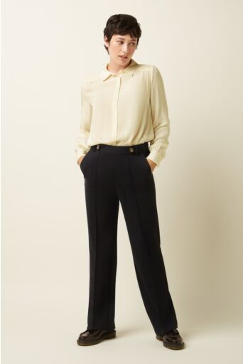 Garbo Pintuck Broek Zwart