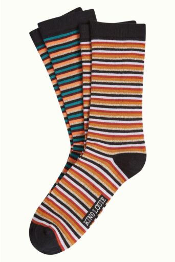 Socks 2-Pack Vicky Stripe Zwart