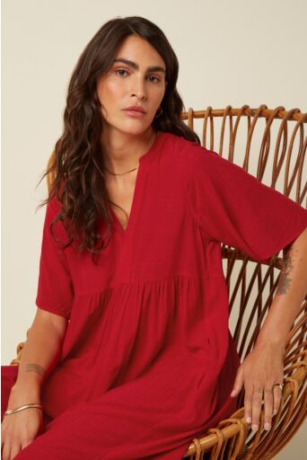 Ivana Kleedje Tortoise  Chili Rood