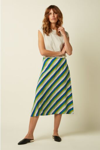 June Midi Rok Cliff Mazarine 