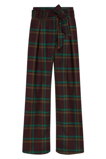 Ava Broek Vera Check Porto Rood