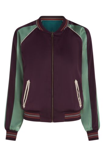 Bomber Jacket Dusk Satin Grape Rood