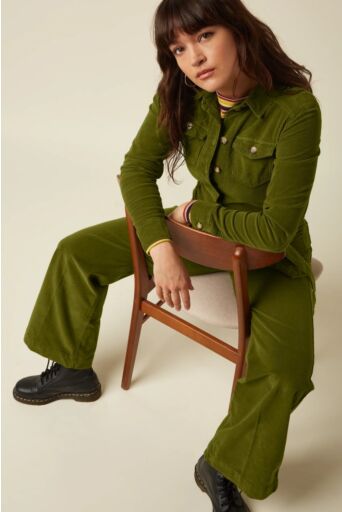 Mia Jumpsuit baby cord Very Groen