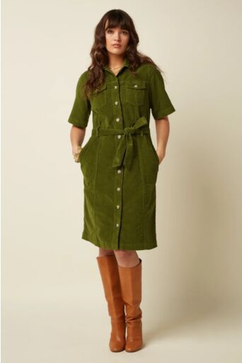 Kate Kleedje baby cord Posey Groen