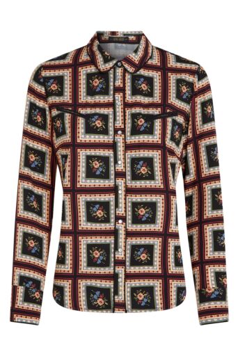 Western Blouse Melrose in Zwart