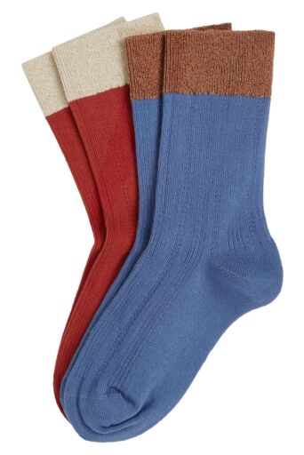 Socks 2-Pack Maris Ruby Rood