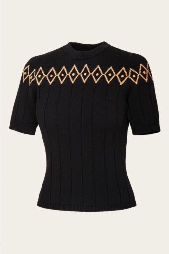 The Darling Diamand Top Zwart