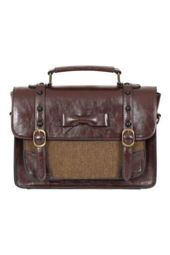 Herringbone Satchel Tas
