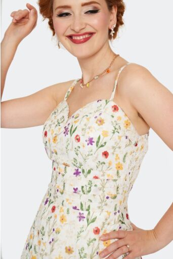 Summer Flower Kleedje Wit