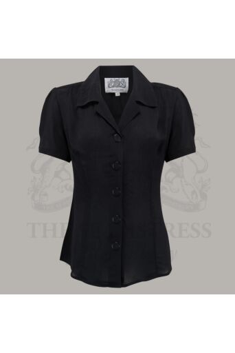 Grace Blouse Liquorice Zwart