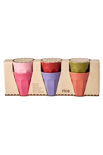 Melamine Medium Meerkleurig set van 6