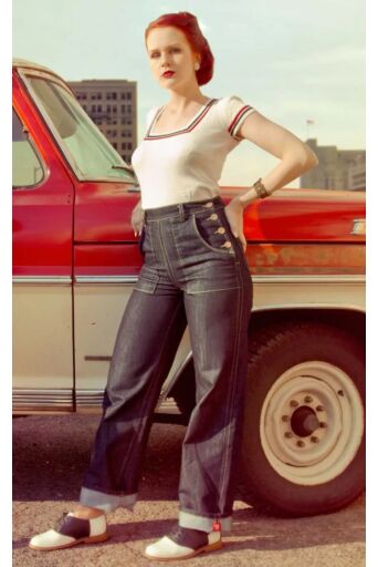 Marlene Jeans Denim blauw