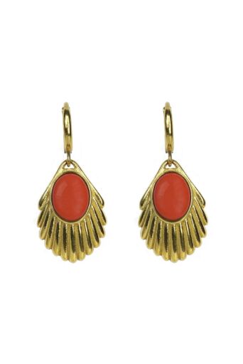 Venus Bloodcoral Earrings goud