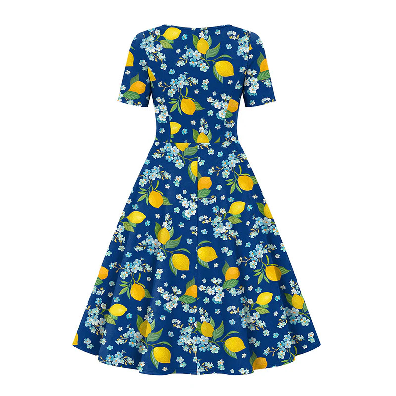 Betty Kleedje Lemon Blossom Blauw