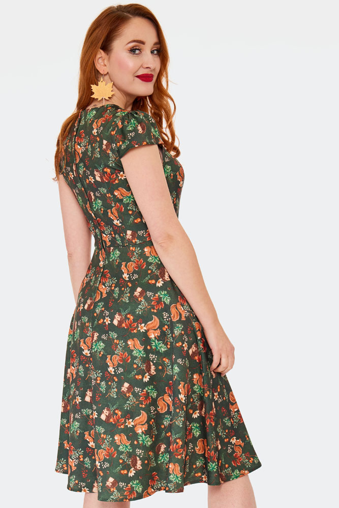 Woodland Flare Kleedje Groen