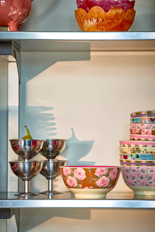 Middelgrote Kom Floral Fieste Rose