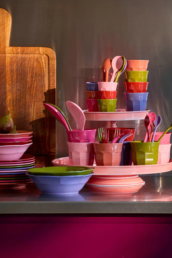 Melamine Medium Meerkleurig set van 6
