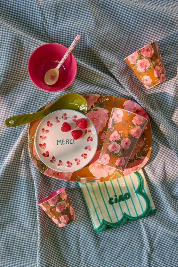 Melamine Beker Floral Fiesta Rose