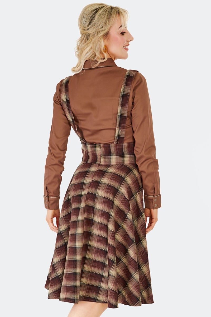 Western Plaid Flare Rok