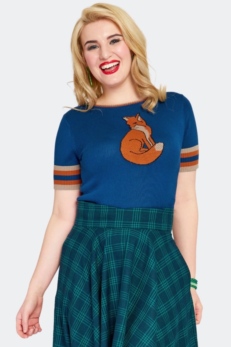 Fox Knitted Truitje Blauw