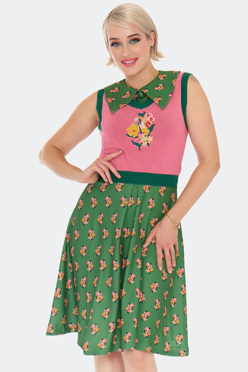 Cat Kitted Gilet Roze