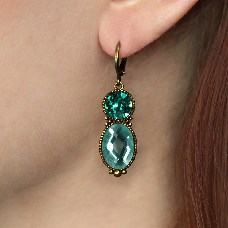 Tosca Earring Aqua Facet